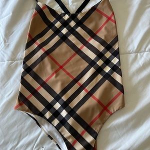 Burberry Alagnon Check One-Piece Swimsuit